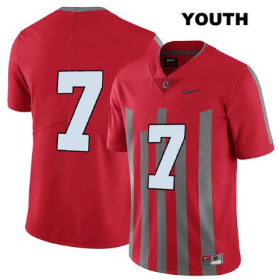 Youth NCAA Ohio State Buckeyes Teradja Mitchell #7 College Stitched Elite No Name Authentic Nike Red Football Jersey HI20H42BG